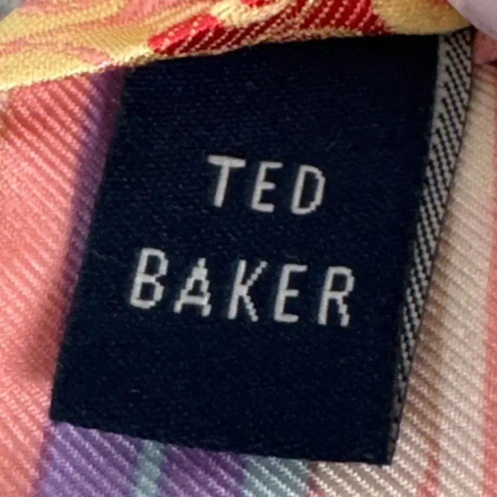 Ted Baker Hand Tailored Silk Tie Abstract Dot Yellow Orange Officecore Designer